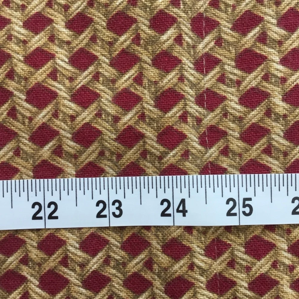 Euro Pillow Shams Geometric Red And Gold Unbranded.